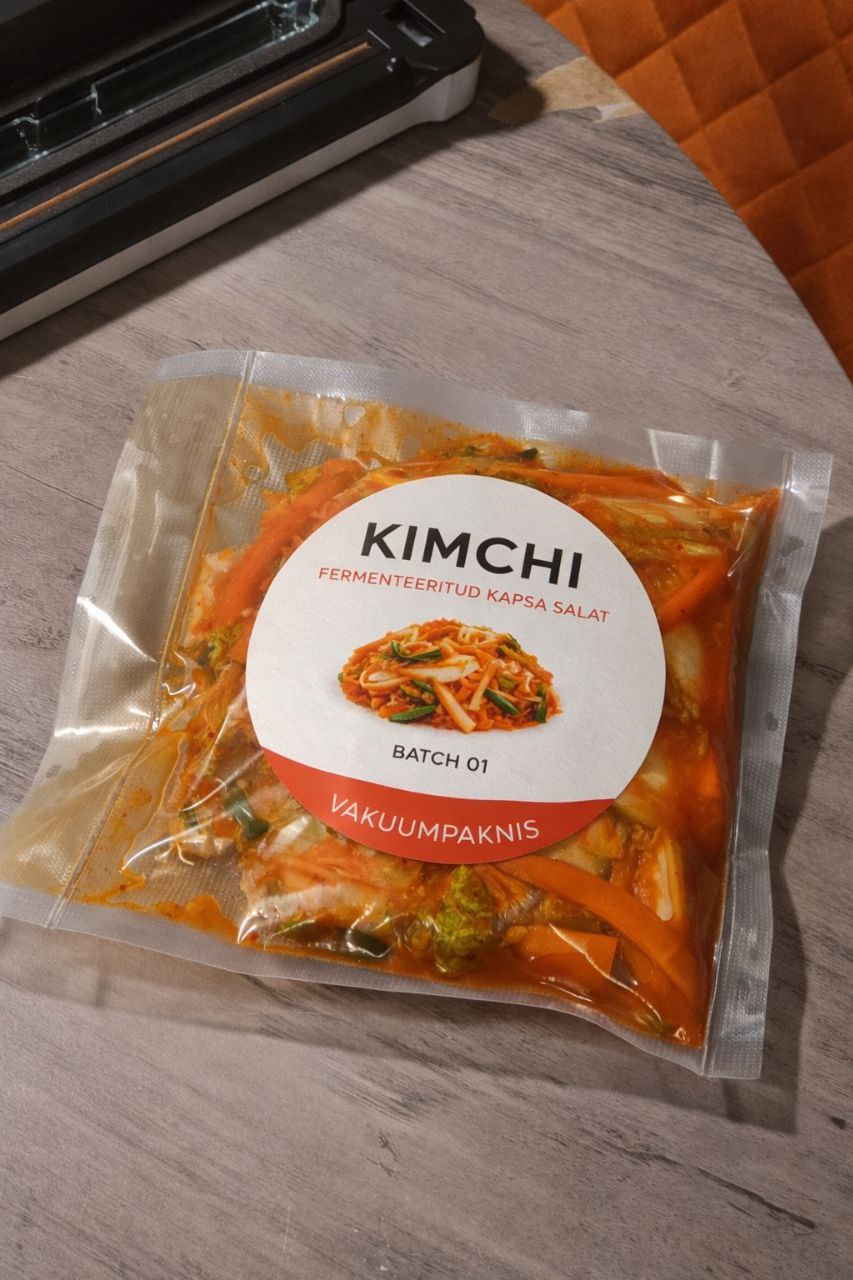 Kimchi vaakumpakendis